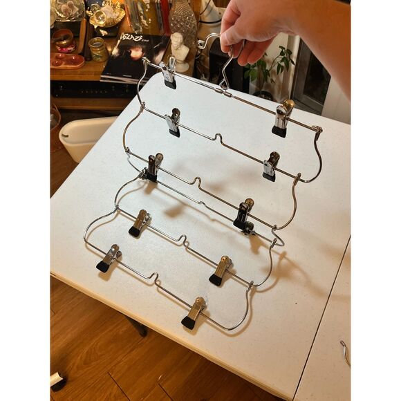 6-Tier Pants/Skirt Hangers With Clips - Picture 2 of 2